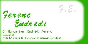 ferenc endredi business card