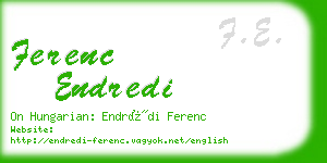 ferenc endredi business card